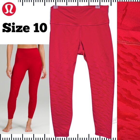 Lululemon (Size 10) Red Wunder Under HR Tight 25" Lunar New Year - EUC - Rare - Picture 10 of 10